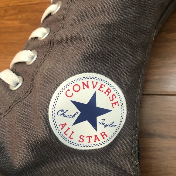 Converse Chuck Taylor Knee High Lace Up Shoes Gray - Picture 8 of 9